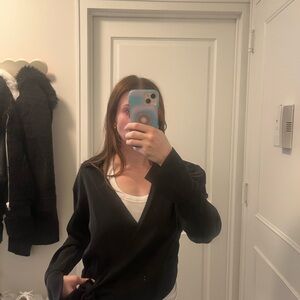 Express Black Tie VNeck Dress Dhirt
